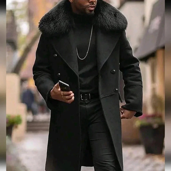 Other - Men's LooseCoat With Double Breasted Buttons